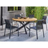 Ensemble table FERONE teck 150 avec 6 fauteuils games