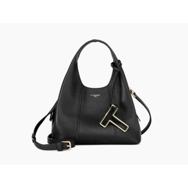 Juliette  petit sac à main en cuir grainé NOIR