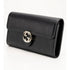 Portefeuille femme en cuir grainé noir