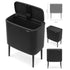Poubelle de tri design noire mat 36L Brabantia