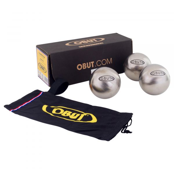 Triplettes boules compétition finition inox OBUT 700g