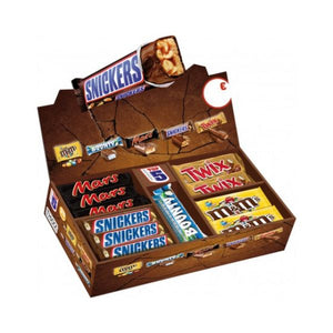 Boite mix comprenant Snickers,Twix,Bounty, M&MS,Ma