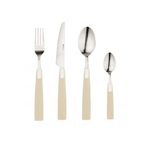 Coffret 24 couverts coloris Dune comprenant 6 four