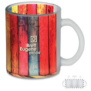 100 mugs en verre givré personnalisés