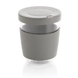 Verre 360ml avec couvercle et manchon en silicone