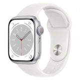 Apple Watch Séries 8 GPS, Boîtier 41 mm, Bracelet Sport blanc - Regular