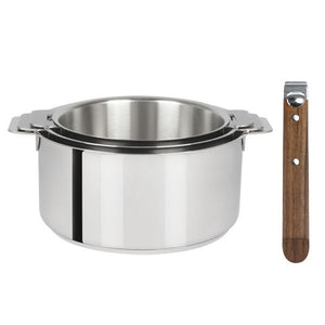Set de 3 casseroles inox Mutine amovible, 16,18 et 20cm.