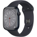 Apple Watch Series 8 GPS, Boîtier alu 45 mm, Bracelet Sport minuit