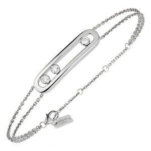 Bracelet Messika Move Classique en or blanc et diamants